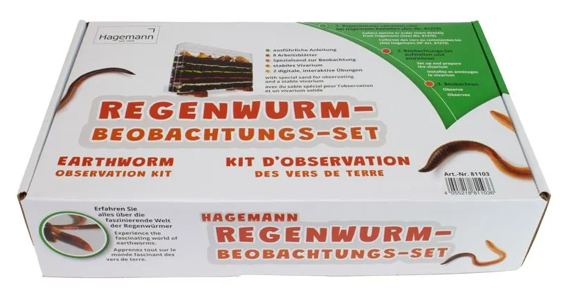 TimeTEX Beobachtungs-Set Regenwürmer, 30x21x6cm (8-teilig)