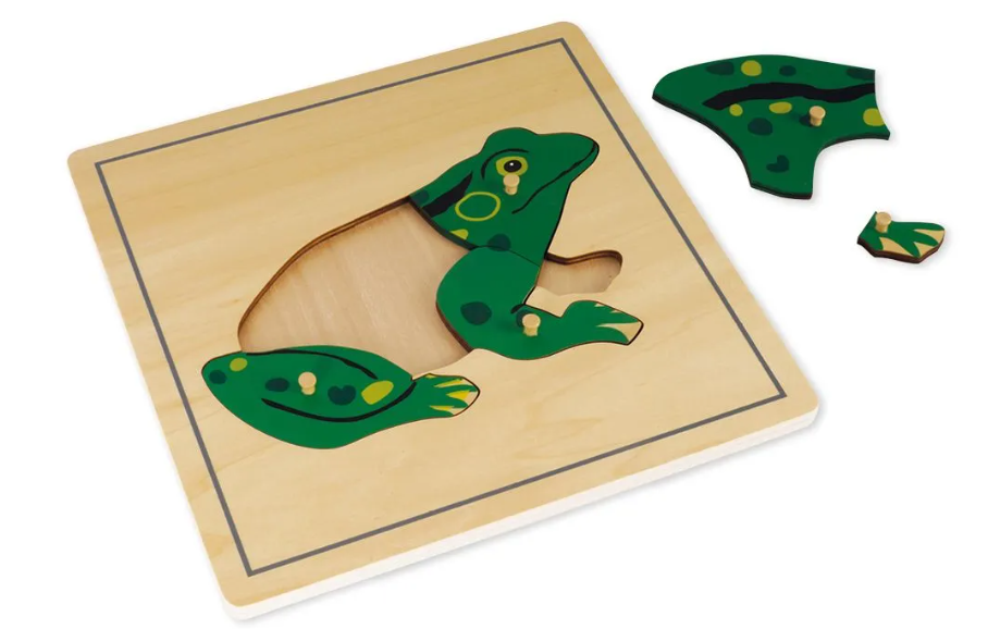TimeTEX Puzzle Frosch Montessori Premium, 24x24cm (5-teilig)