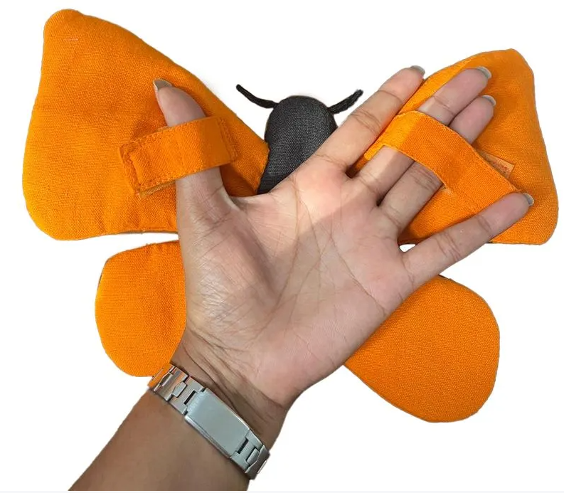 TimeTEX Handpuppe Distelfalter, 20x14cm (1 Stk)