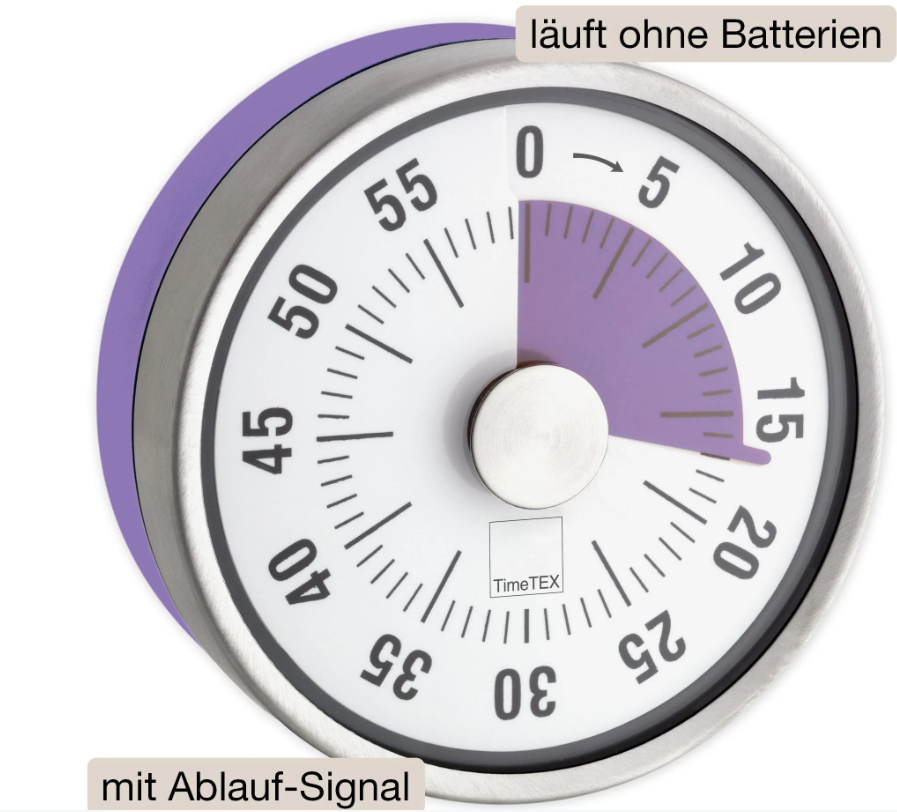 TimeTEX Zeitdauer-Uhr Automatik compact, mit Magnet, Durchmesser 8cm (1 Stk)