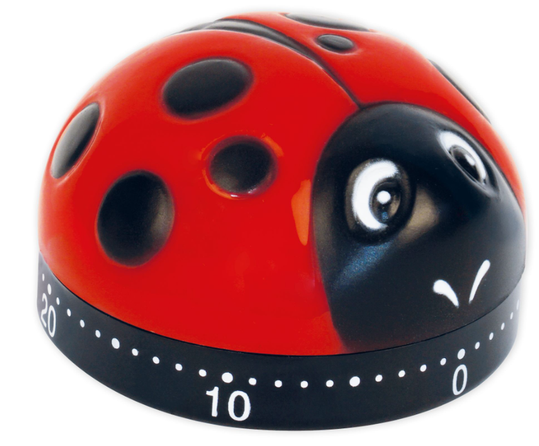TimeTEX Zeitdauer-Uhr Marienkäfer, 60 Minuten, Durchmesser 6cm (1 Stk)