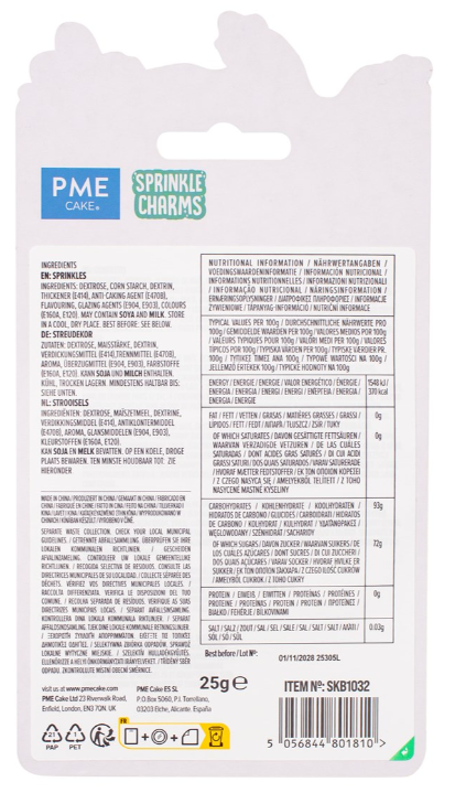 PME Cake Hasen- & Karotten-Streusel-Charm-Stücke (25g)
