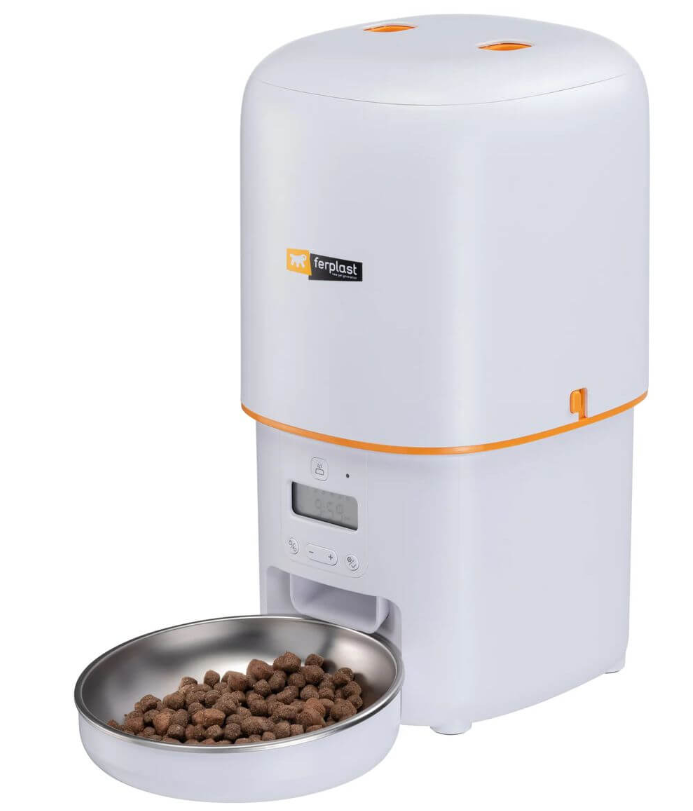 Ferplast Risto Pet Futterautomat, Füllmenge 4 Liter, für Hunde und Katzen (1 Stk)