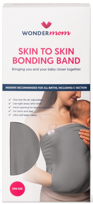 Wondermom Skin to Skin Bonding Band, grau (1 Stk)