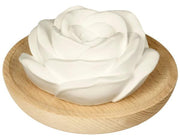 Farfalla Pietra profumata Rose con piatto in legno (1 pz)