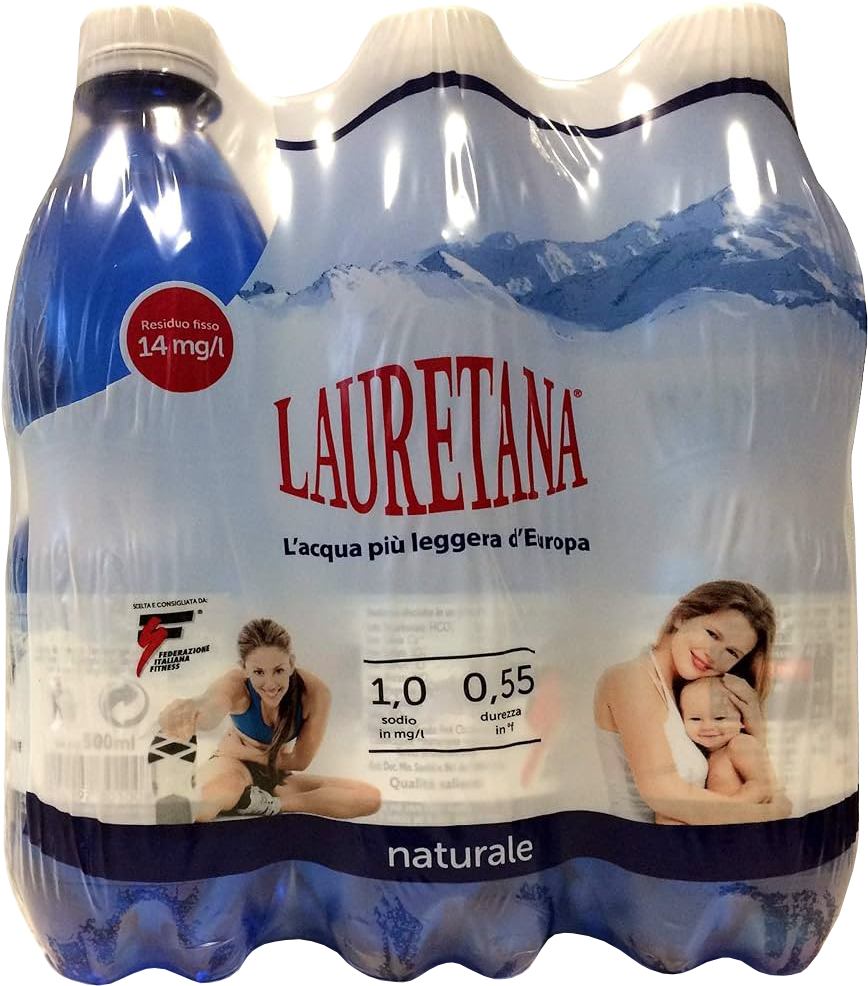 LAURETANA Mineralwasser mit Kohlensäure (6x500ml)