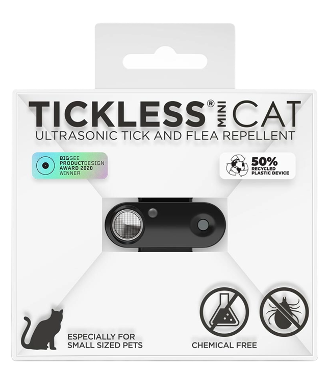 Tickless Mini Pet Cat Zecken- und Flohschutz, schwarz (1 Stk)