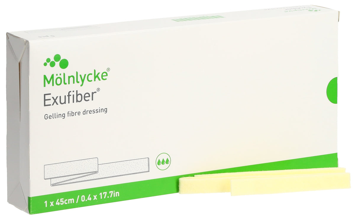 Exufiber Wundauflage 1cm x 45cm (5 Stk)