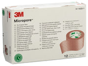 3M Micropore Rollenpflaster ohne Abroller hautfarben 25mm x 9,14m (12 Stk)