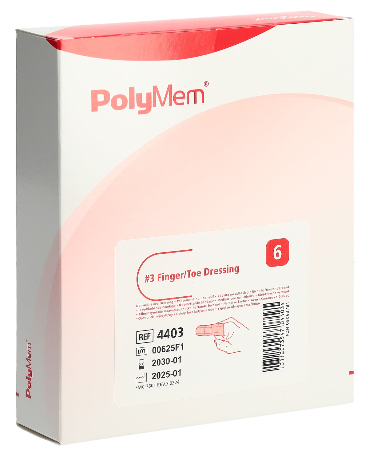 PolyMem Finger/Toe Wundverband Grösse L (6 Stk)