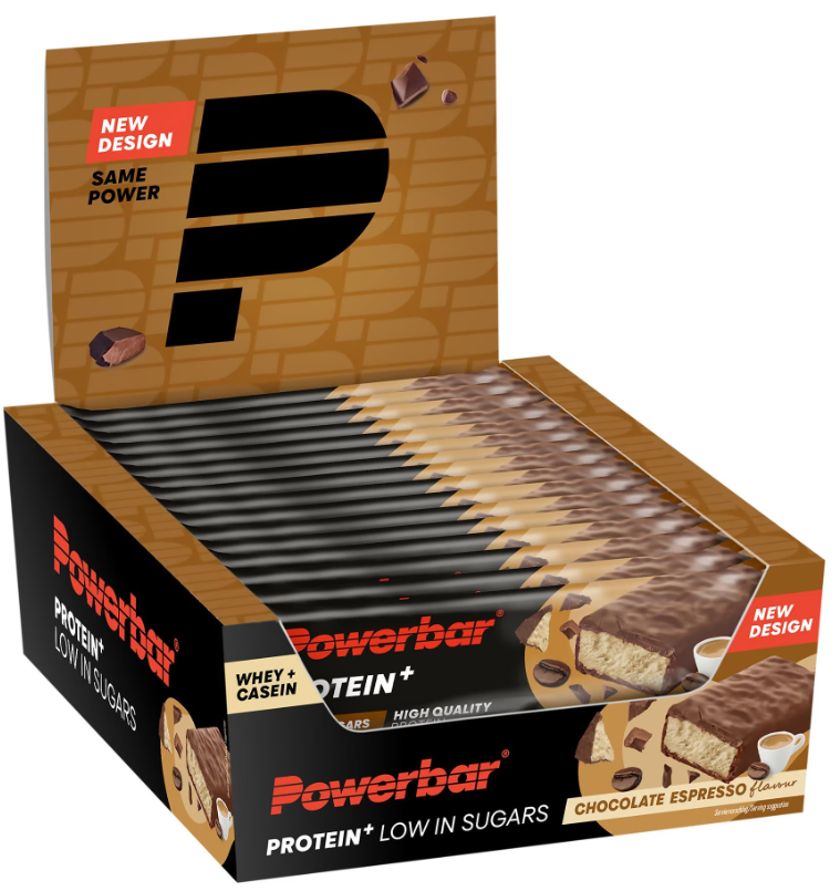 Powerbar Protein+ Low Sugar Bar Chocolate Espresso (16x35g)