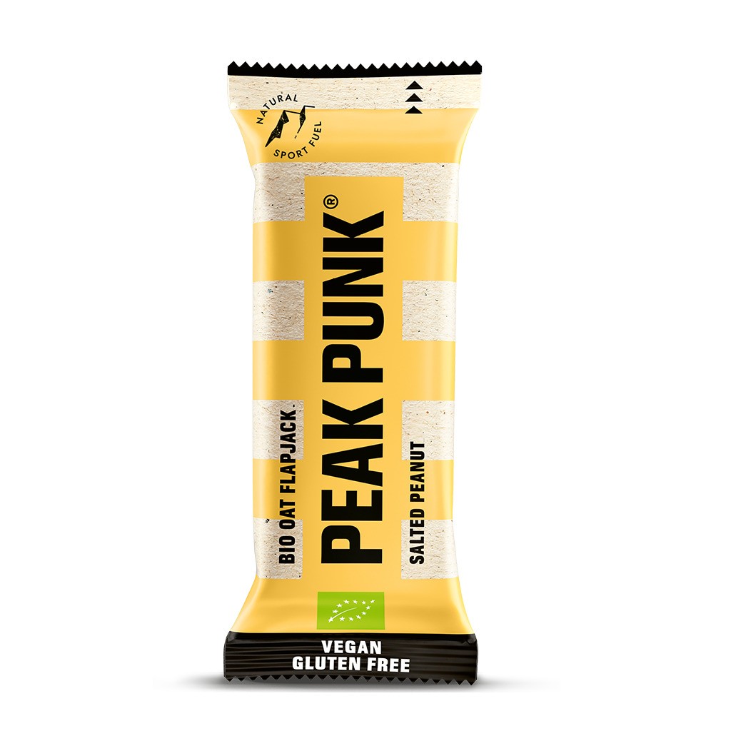 PEAK PUNK Organic Oat Flapjack Salted Peanut (12x60g)