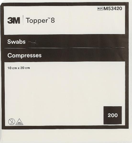 TOPPER 8 NW Compresse 10x20cm non sterili (200 pz)