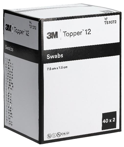 TOPPER 12 NW Compresses 7.5x7.5cm stériles (80 pces)