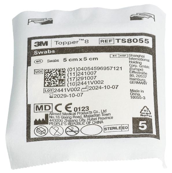 TOPPER 8 NW Compresse 5x5cm sterili (25x5 pz)