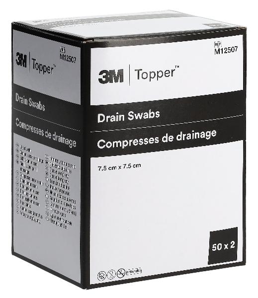 TOPPER Slit Compresses 7.5x7.5cm sterile (2x50 pcs)