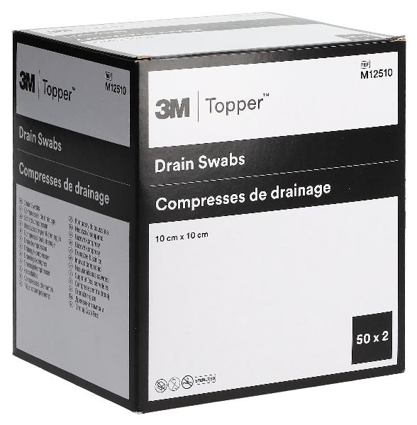 TOPPER Compresses fendues 10x10cm stériles (50x2 pces)