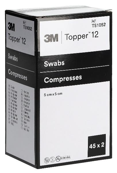 TOPPER 12 NW Compresses 5x5cm stériles (45x2 pces)