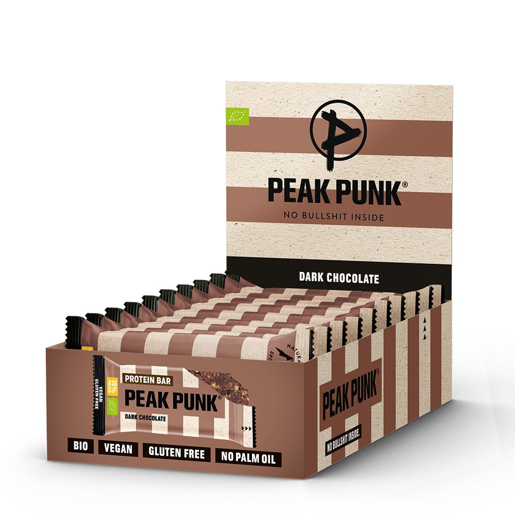 PEAK PUNK Bio Protein Bar Dark Chocolate (12x55g)