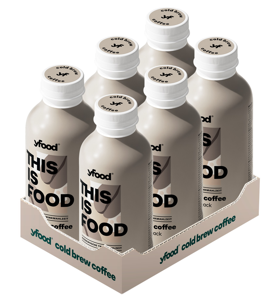 YFood Trinkmahlzeit Cold Brew Coffee (6x500ml)