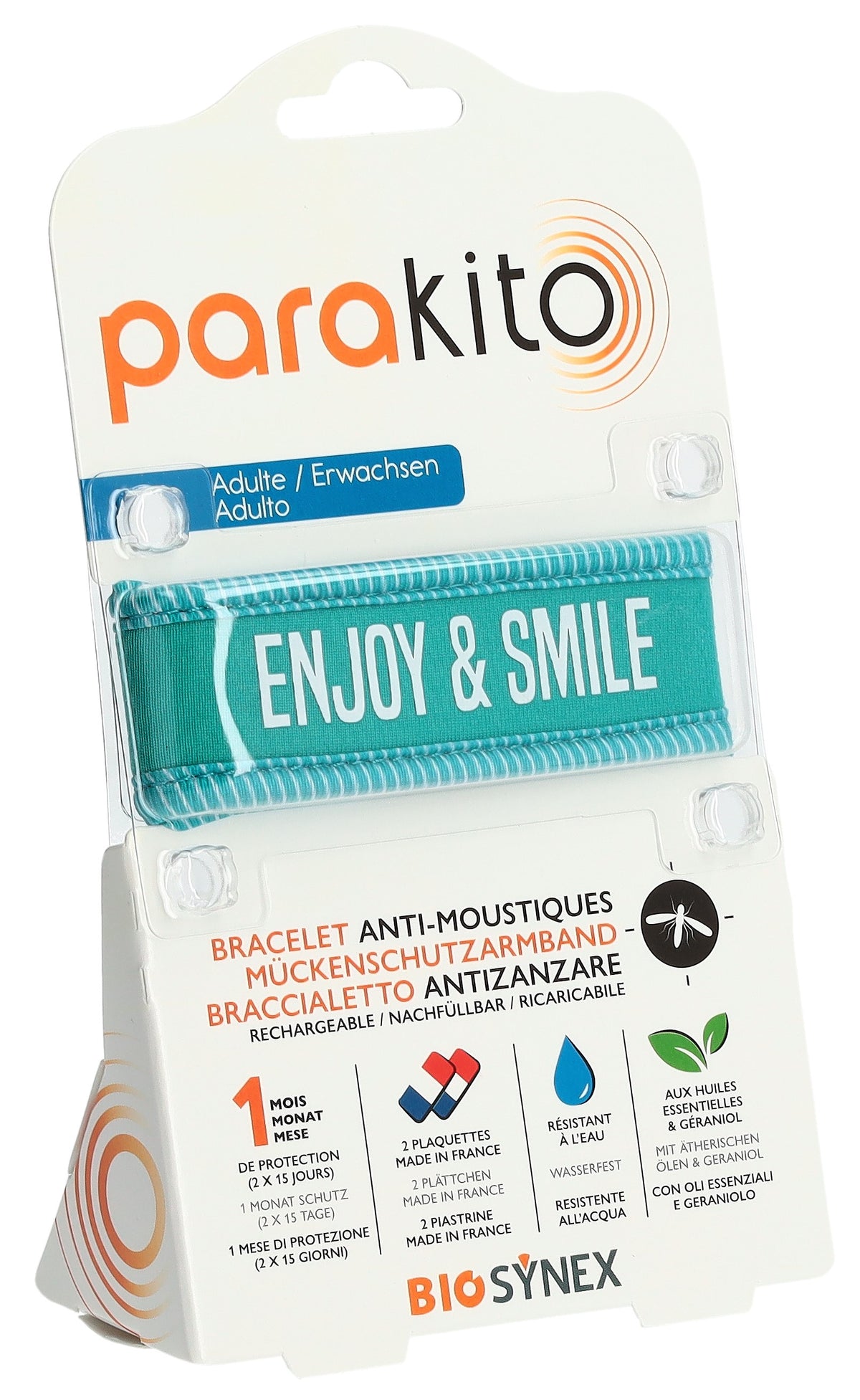 parakito Armband Erwachsene Enjoy and Smile blau (1 Stk)