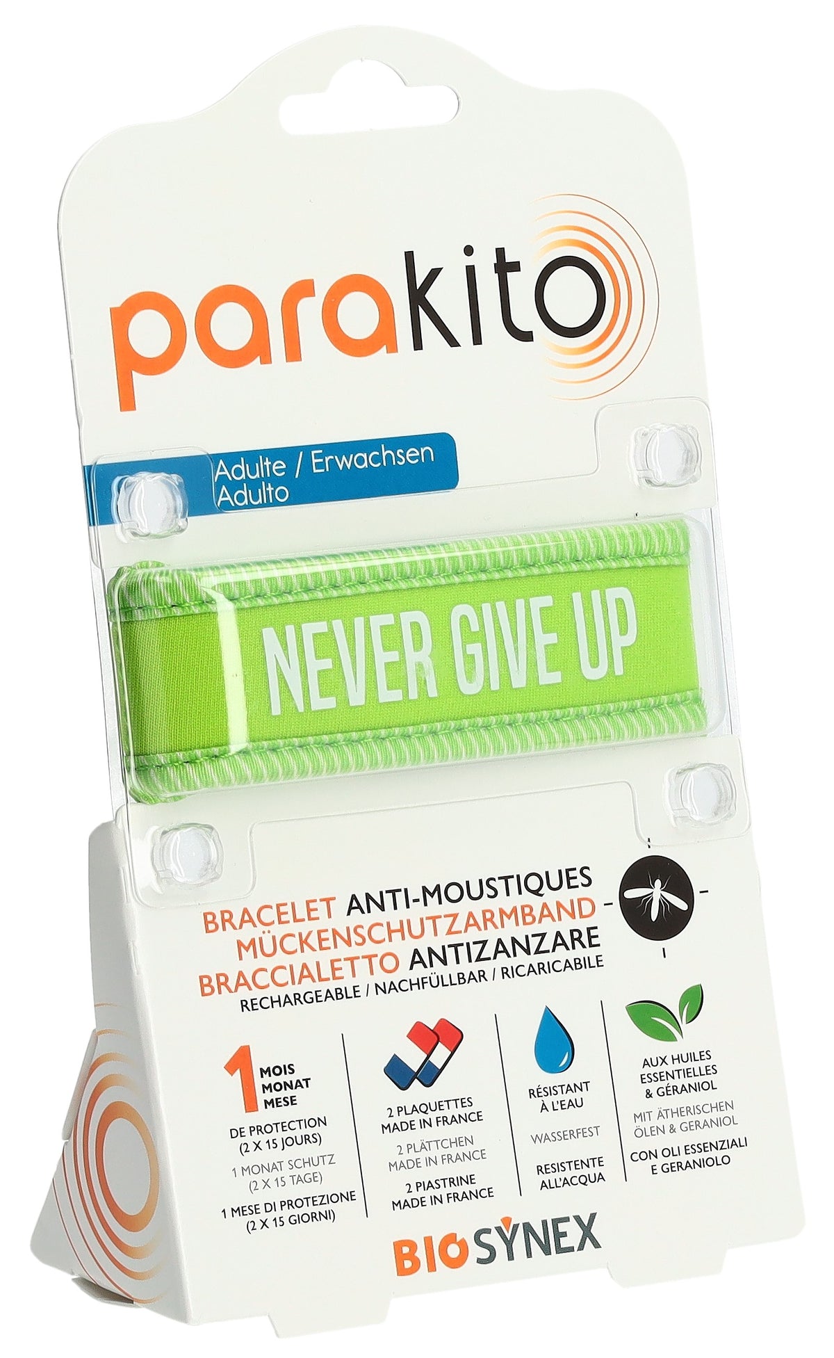 parakito Armband Erwachsene Never Give Up grün (1 Stk)