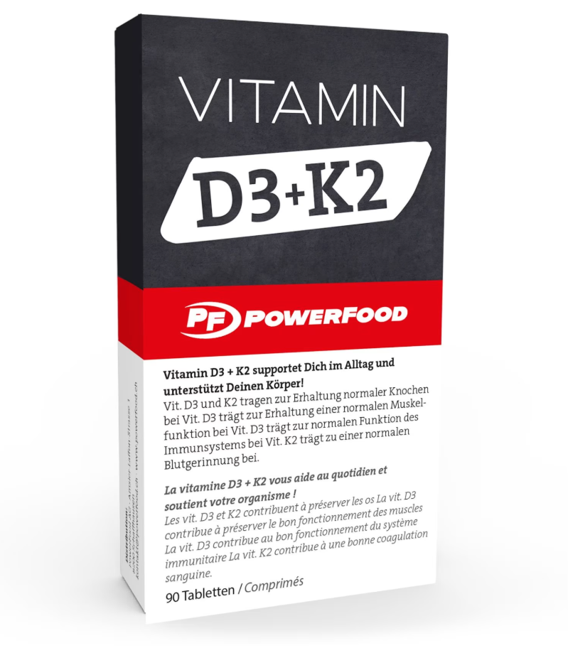 PowerFood Vitamin D3 + K2 Kapseln (90 Stk)