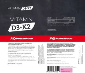 PowerFood Vitamin D3 + K2 Kapseln (90 Stk)