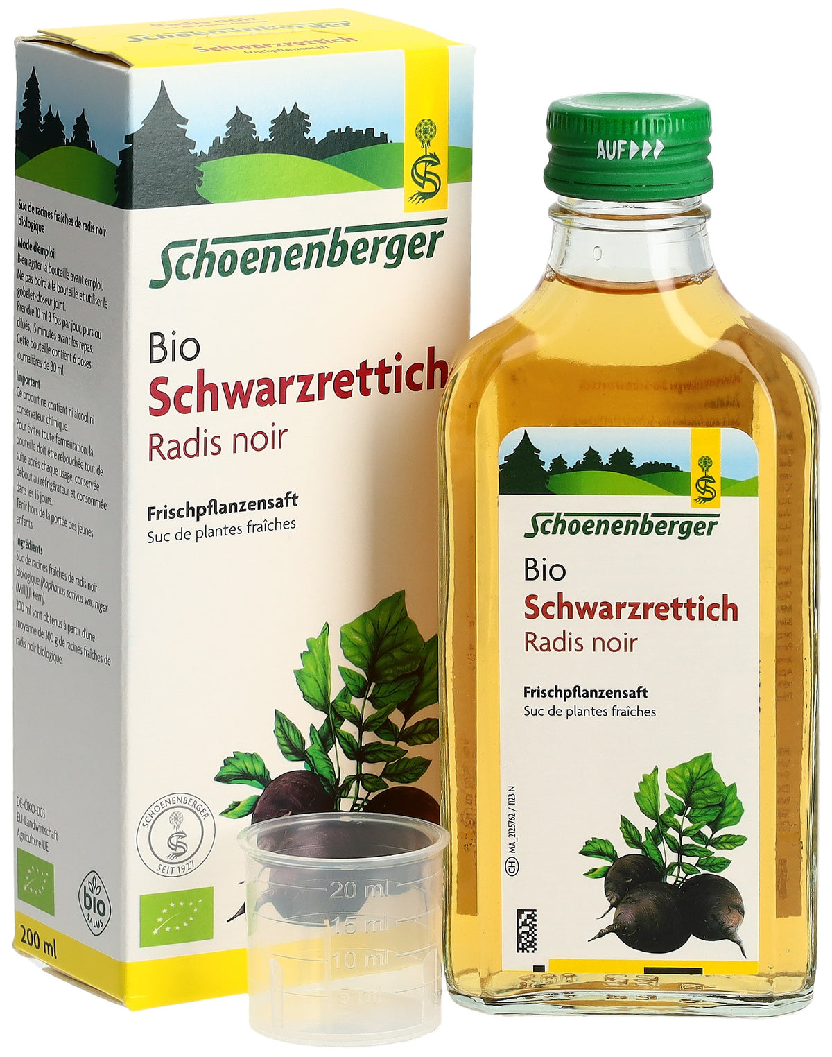 schoenenberger Schwarzrettich Frischpflanzensaft Bio (200ml)