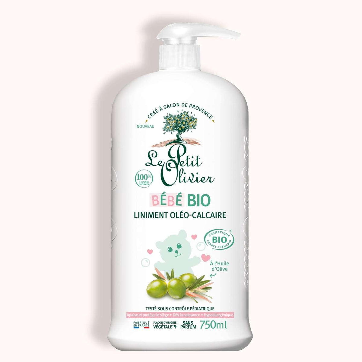 Le Petit Olivier Bébé Liniment oléo-calcaire bio (750ml)