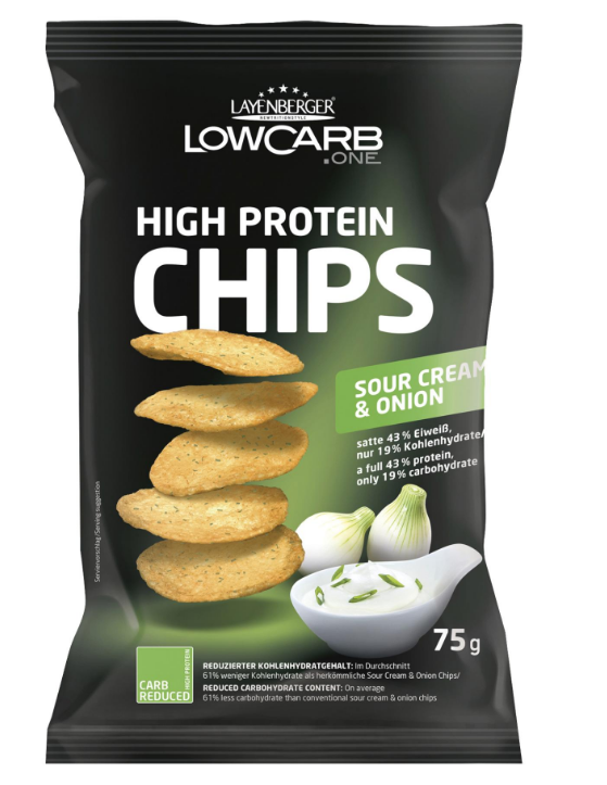 Layenberger Chips High-Protein Sour Cream & Onion (75g)