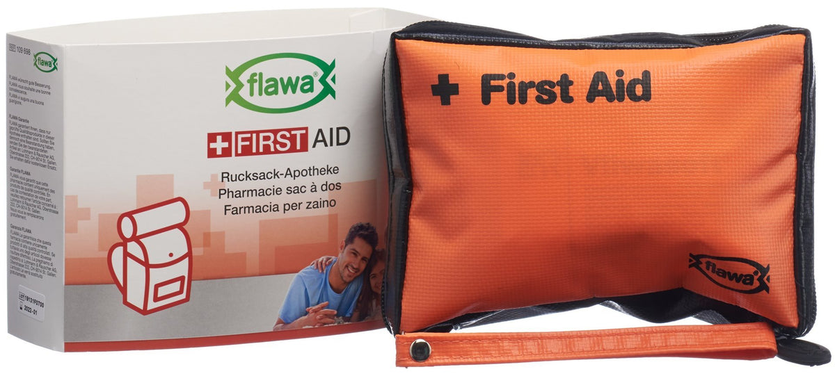 Flawa Rucksack-Apotheke orange/schwarz (1 Stk)