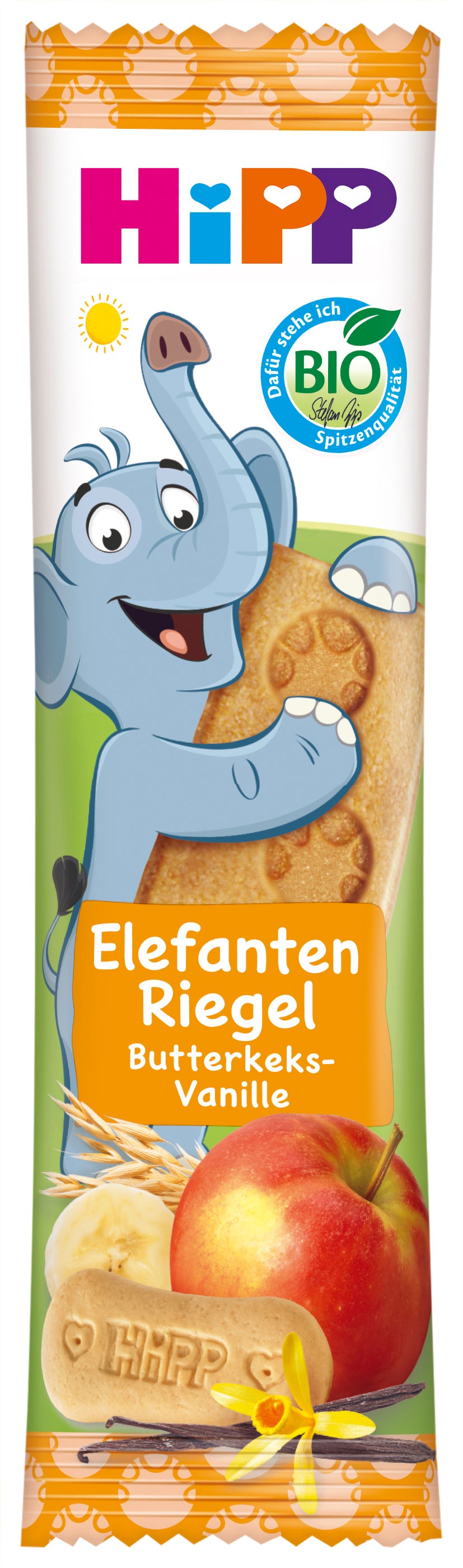 Hipp Riegel Elefanten Butterkeks Vanille (20g)