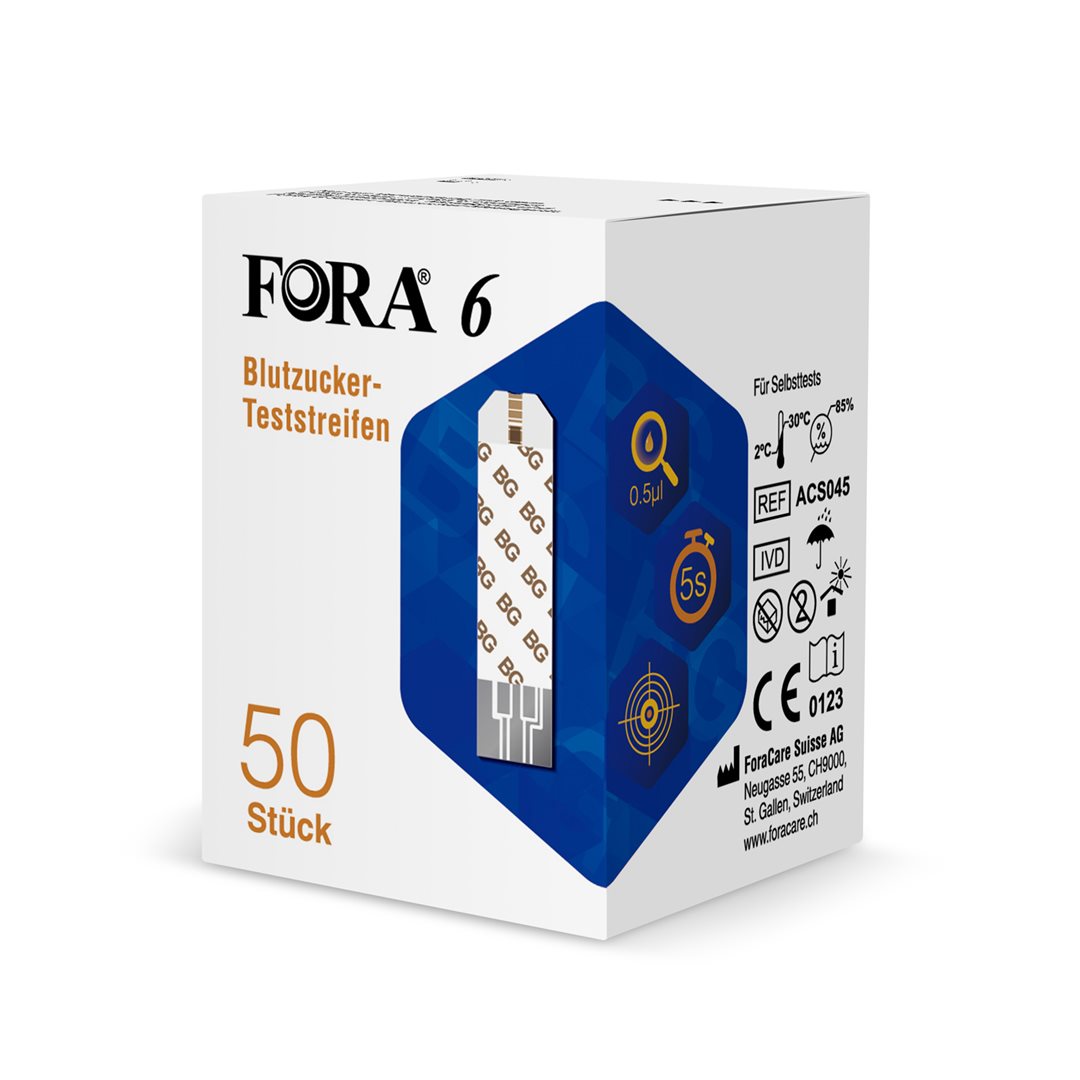 FORA 6 Blutzucker-Teststreifen (50 Stk)