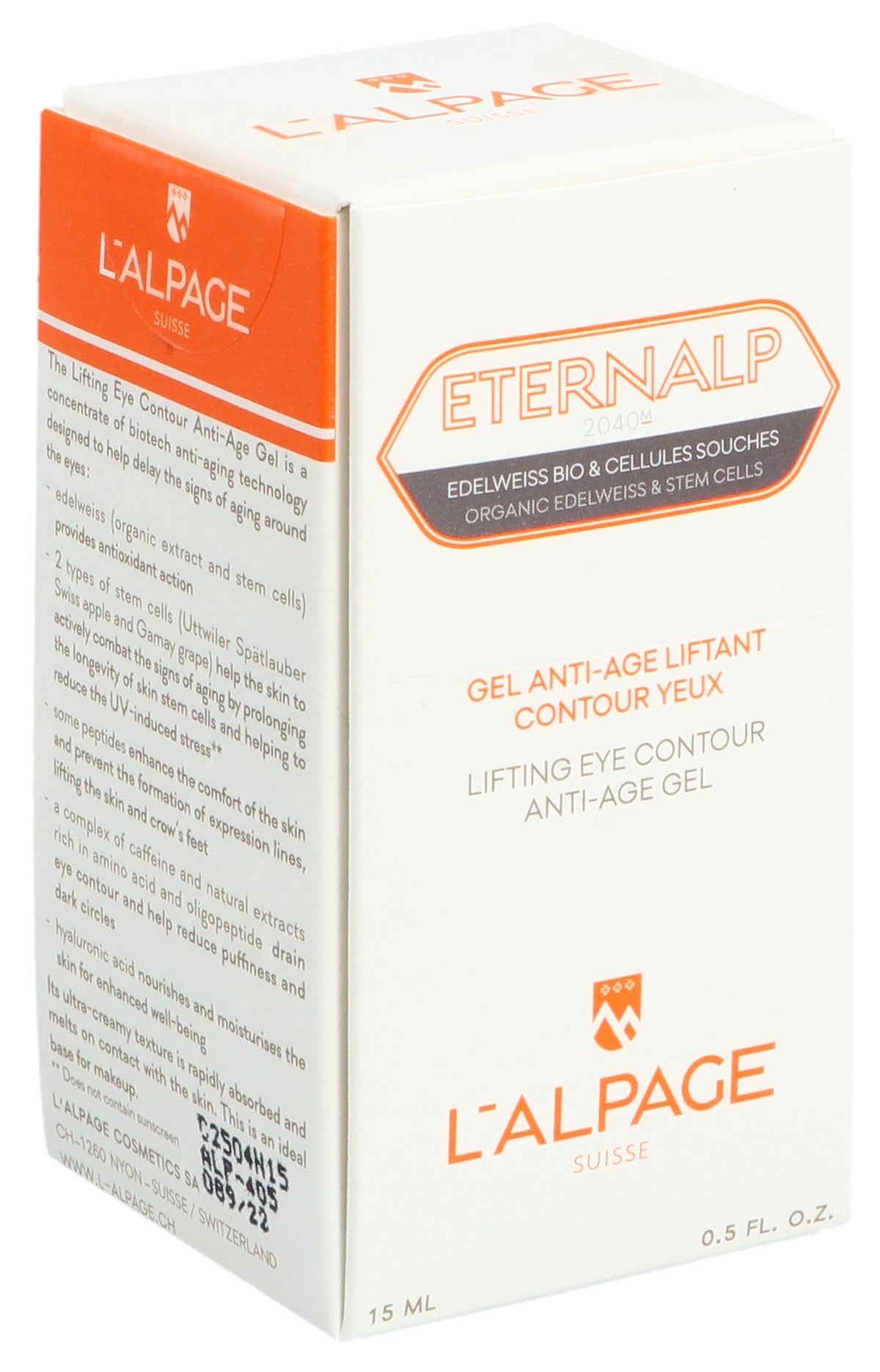 L'ALPAGE Eternalp 2040m Gel Anti-Età Liftante Contorno Occhi (15ml)