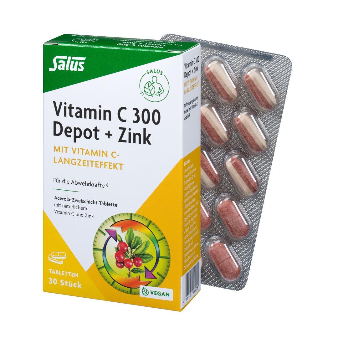 Salus Vitamin C 300 Depot + Zink Tabletten (30 Stk)