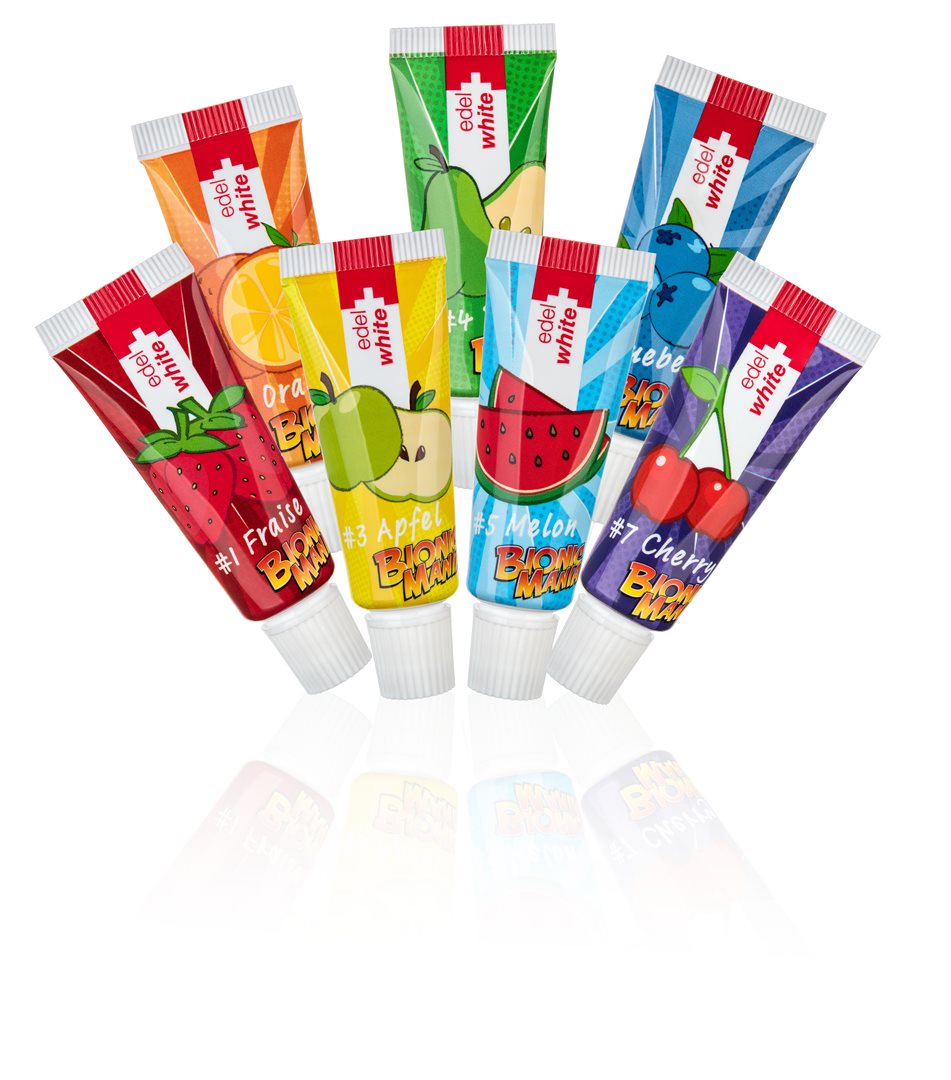 edel+white 7 Früchtli Dentifrice Enfants (7x9.4ml)