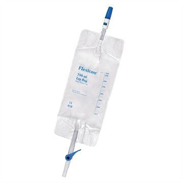 Flexicare Urinbeutel 750ml mit Schwenkhahn, Schlauch 30cm, steril (10 Stk)
