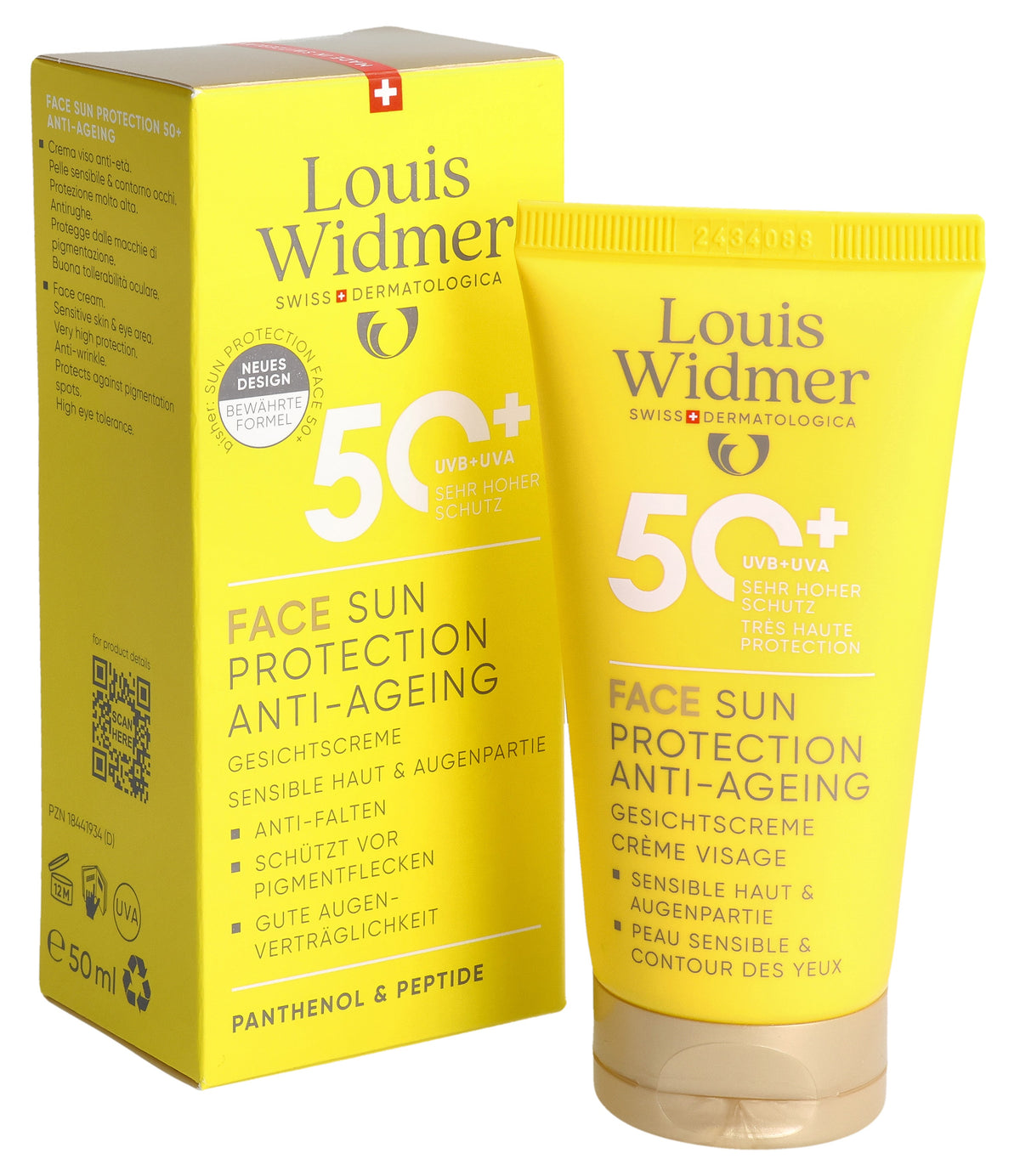Louis Widmer Face Sun Protection Anti-Age LSF 50+ parfümiert (50ml)