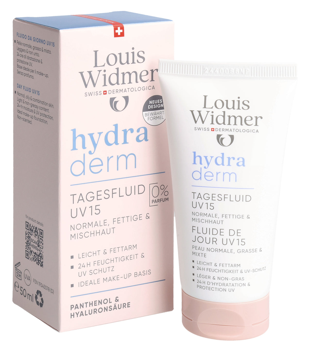 Louis Widmer Hydraderm Tagesfluid UV 15 ohne Parfum (50ml)