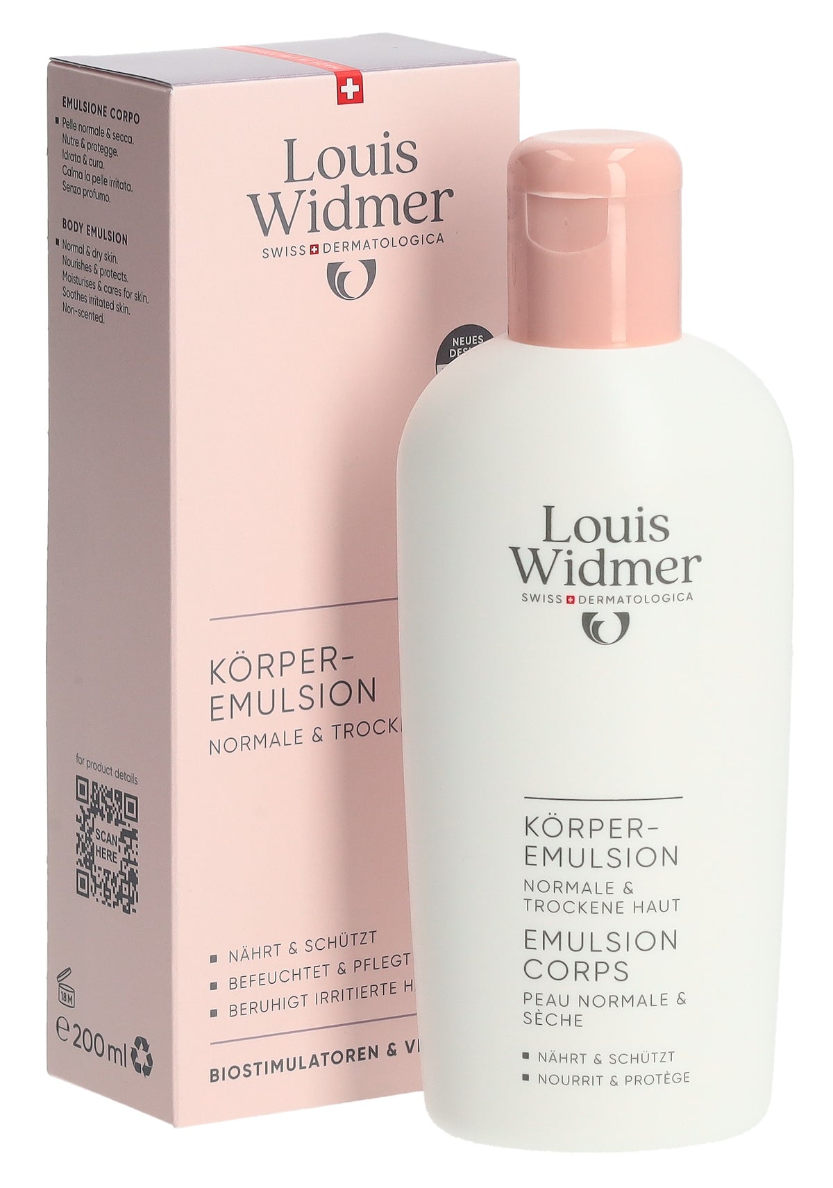 Louis Widmer Körperemulsion ohne Parfum (200ml)