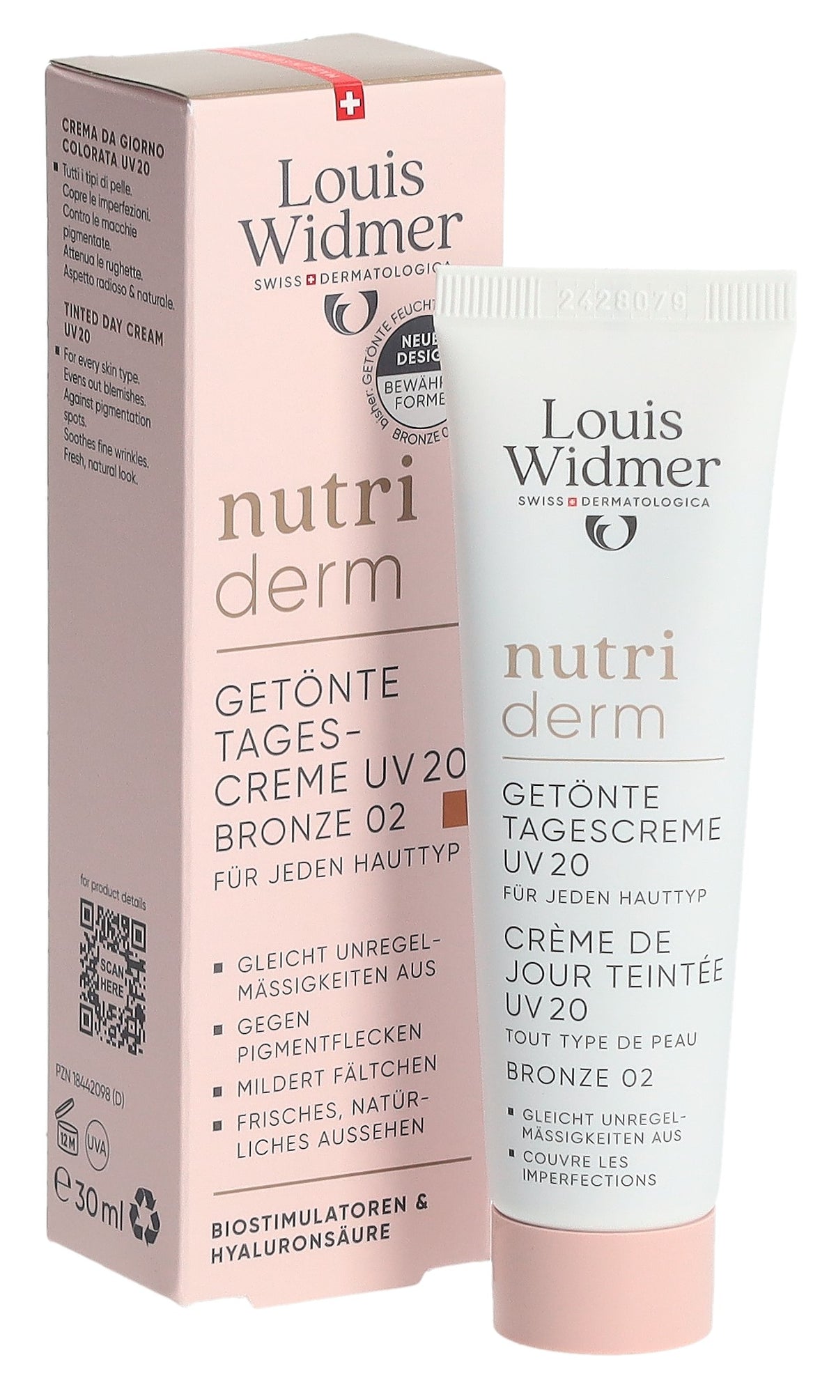 Louis Widmer Nutriderm getönte Tagescreme UV 20 Farbton 02 parfümiert (30ml)
