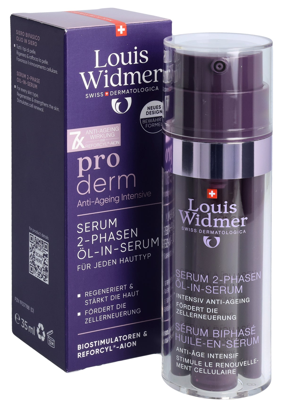 Louis Widmer Proderm 2-Phasen Öl-Serum parfümiert (35ml)