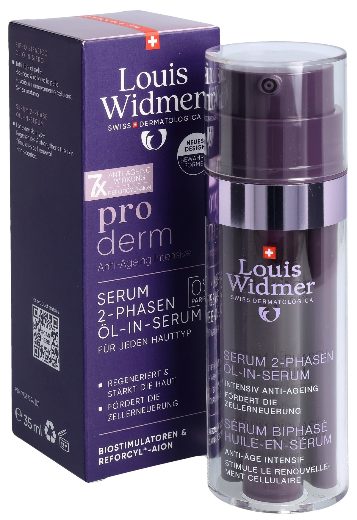Louis Widmer Proderm 2-Phasen Öl-Serum ohne Parfum (35ml)