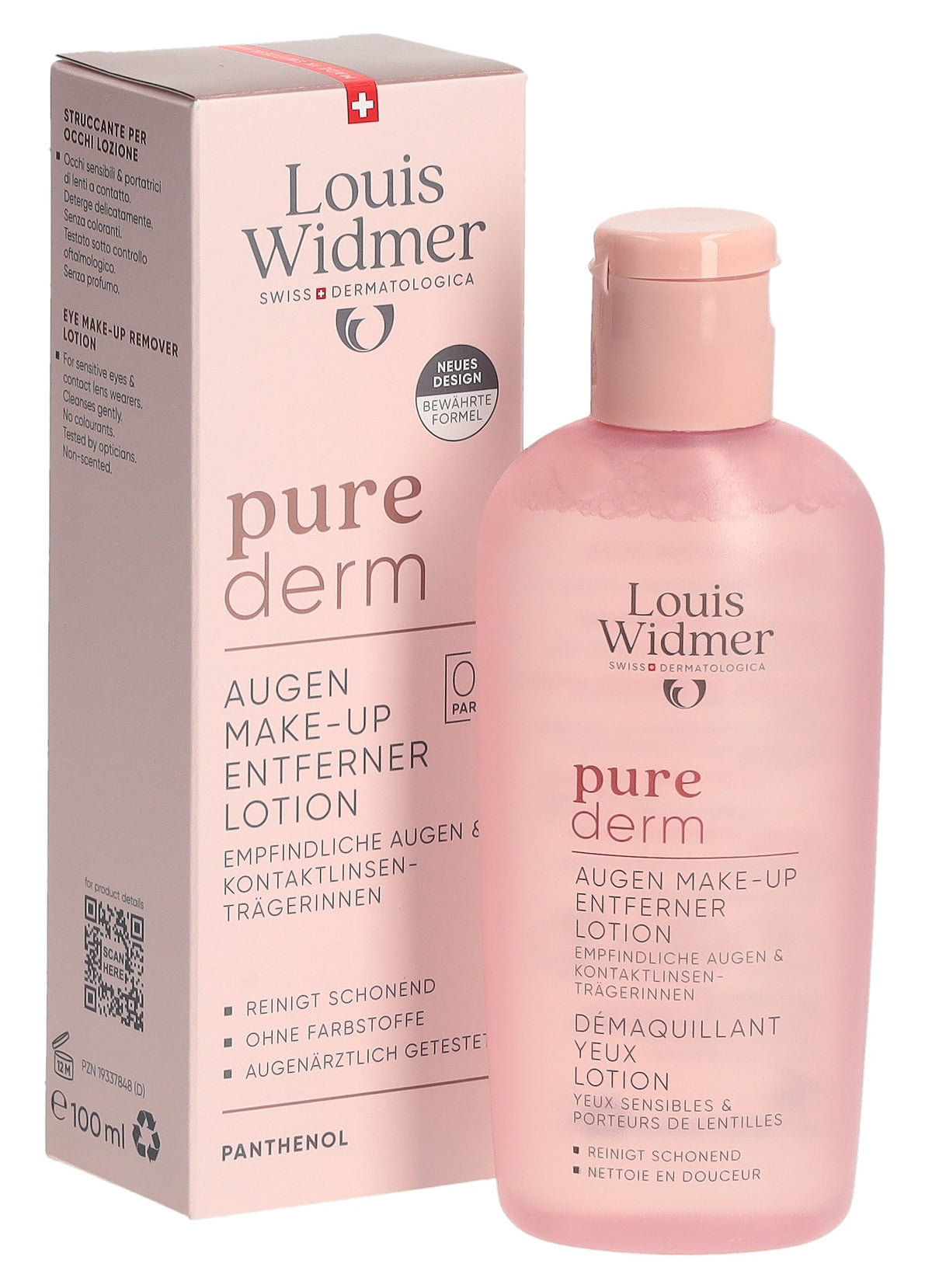 Louis Widmer Purederm Augen Make-up Entferner Lotion (100ml)