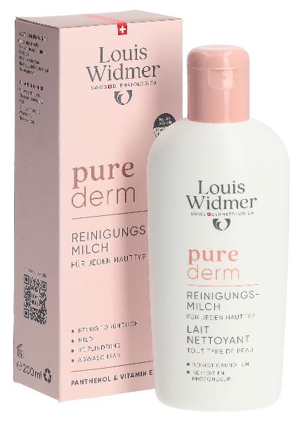 Louis Widmer Purederm Reinigungsmilch ohne Parfum (200ml)