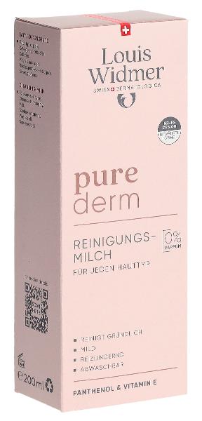 Louis Widmer Purederm Reinigungsmilch ohne Parfum (200ml)
