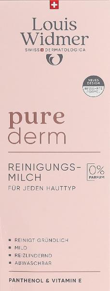 Louis Widmer Purederm Reinigungsmilch ohne Parfum (200ml)