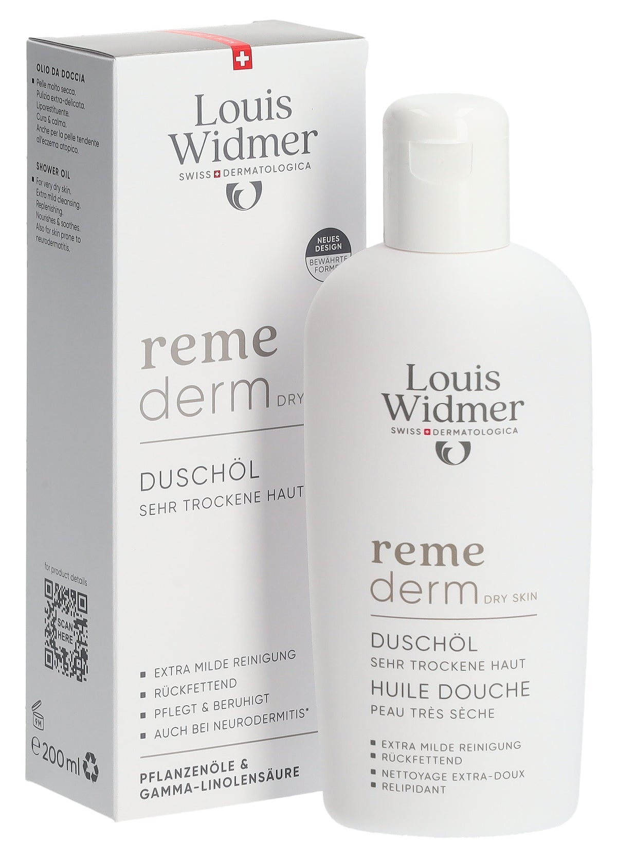 Louis Widmer Remederm Duschöl parfümiert (200ml)