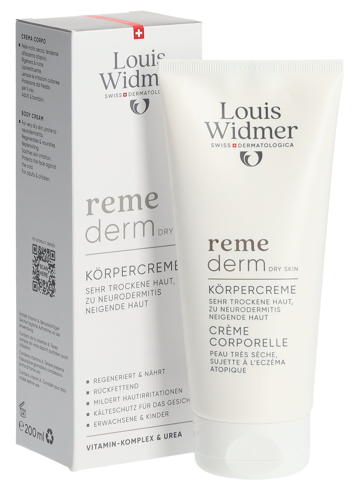 Louis Widmer Remederm Körpercreme parfümiert (200ml)